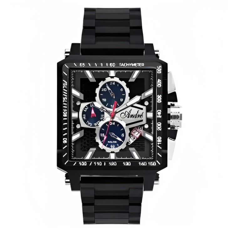 Reloj Caballero Deportivo Cuadrado Color Negro Andre 3-3380H